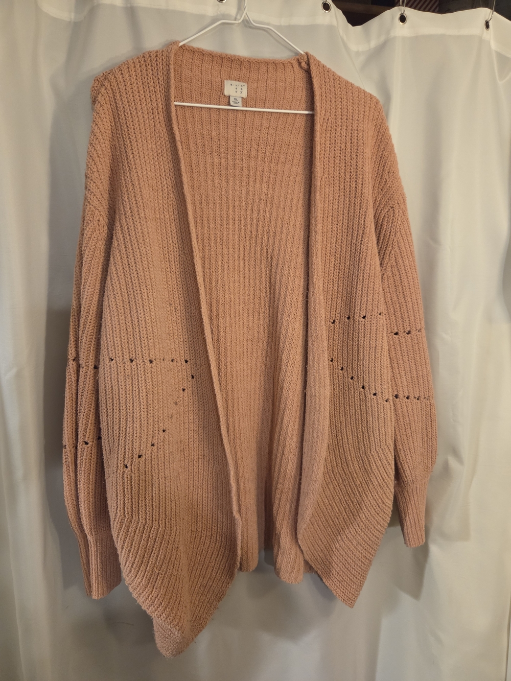 a new day Pink Open-Front Knit Cardigan
